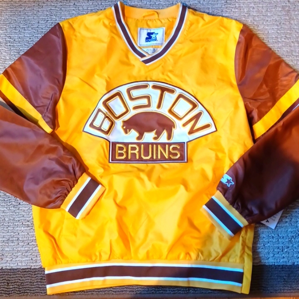 UPDATED: NWT STARTER x NHL Bruins Throwback Windbreaker